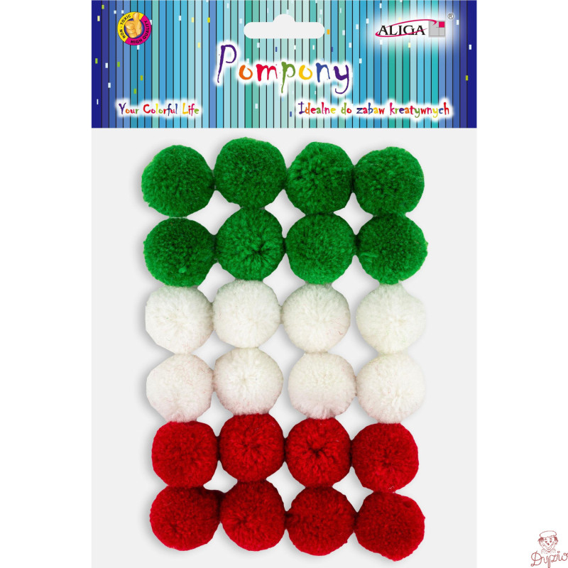 Pompony kaszmirowe 2cm (25 szt.) POM-6019 ALIGA