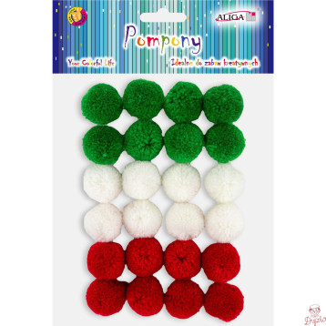 Pompony kaszmirowe 2cm (25 szt.) POM-6019 ALIGA