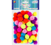 Pompony akrylowe mix kolorów 2,5cm (80) POM-9983 ALIGA