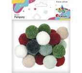 Pompony włóczkowe pastelowe ciemne mix 18 szt. 412941 TITANUM