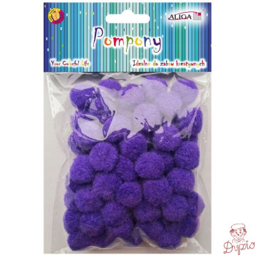 Pompony POM-405 fioletowe 2cm op.60szt. ALIGA