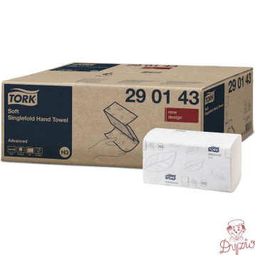 Ręcznik ZZ V-FOLD TORK H3 biały 23x22,6cm 2w 290143 Advanced celuloza (15x250)
