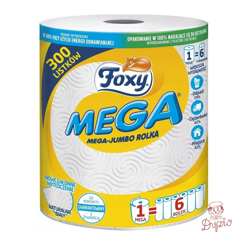 Ręcznik kuchenny FOXY MEGA JUMBO 300 listków 2 warstwy