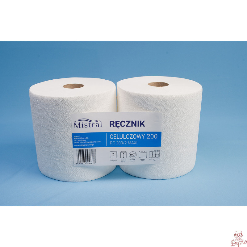 Ręcznik celuloza 24,6cm 200m 2w(2sztuki) RC200/2 MAXI MISTRAL