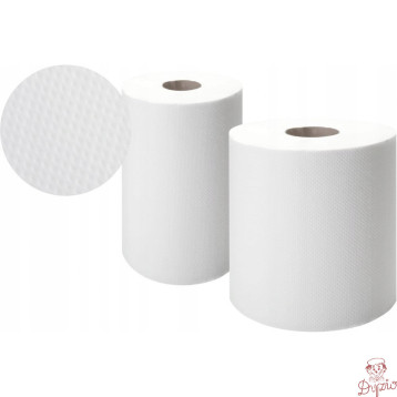 Ręcznik biały w roli 120m (6 sztuk) 2 warstwy celuloza ELLIS Comfort 9.401.095 3032