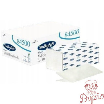 Ręcznik biały ZZ V-FOLD 21,5x24cm 2 warstwy 4000szt 84500 celuloza CLASSIC BULKYSOFT