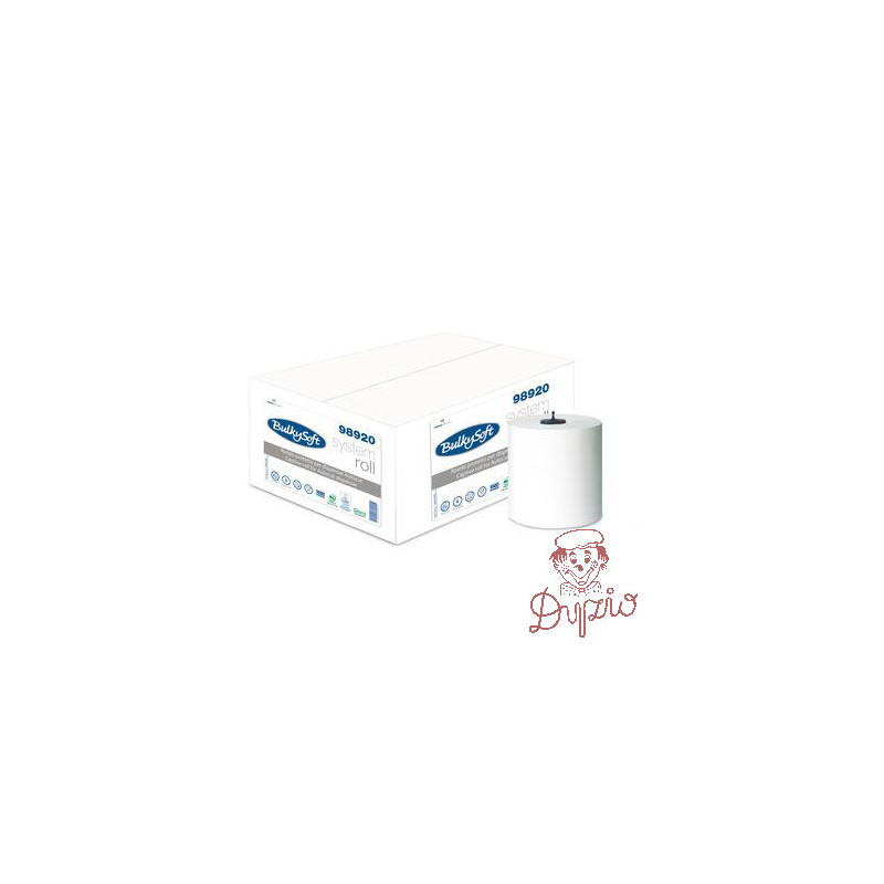 Ręcznik AUTOCUT w roli biały (6 rolek) 150m 2w celuloza 21x19cm BulkySoft 98920