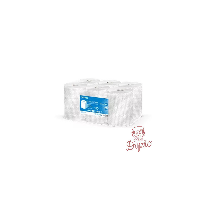 Ręcznik papierowy AFH VELVETCare rola MAXI 110m (6 sztuk) 2 warstwy 100% celuloza 5220106 Comfort