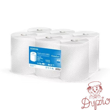 Ręcznik papierowy AFH VELVETCare rola MAXI 110m (6 sztuk) 2 warstwy 100% celuloza 5220106 Comfort