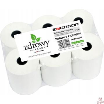 Rolki termiczne 80mmx80m (6szt) EMERSON rt08080wkff zdrowy paragon