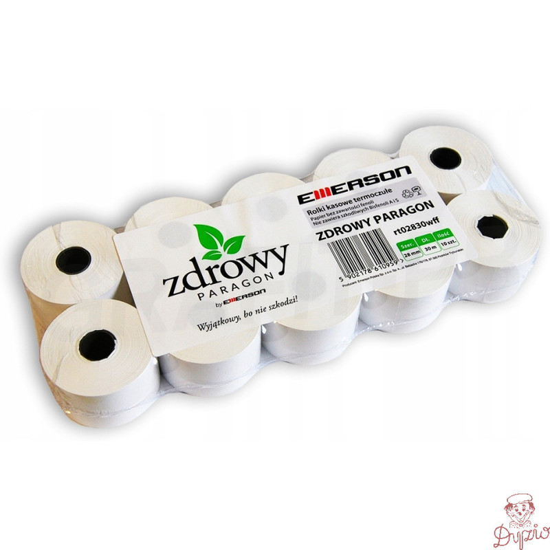 Rolki termiczne 28x30m 10szt. EMERSON rt02830wkff zdrowy paragon