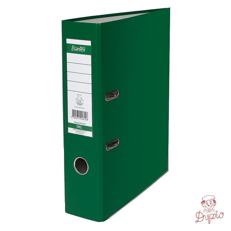 Segregator na dokumenty A4 50mm jasnozielony z szyną 100551804 BANTEX