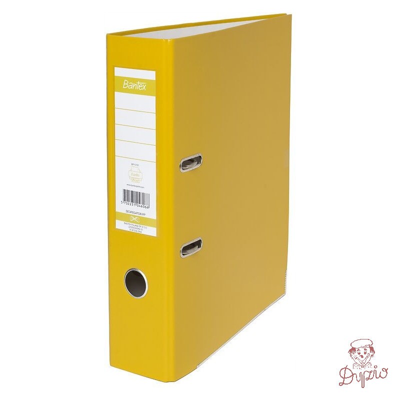 Segregator na dokumenty A4 50mm żółty z szyną 100551798 BANTEX