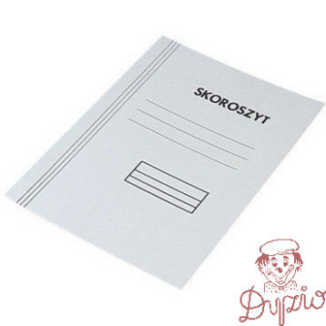 Skoroszyt zwykły A4 biały 350g. (50szt) KIEL-TECH 4-00192