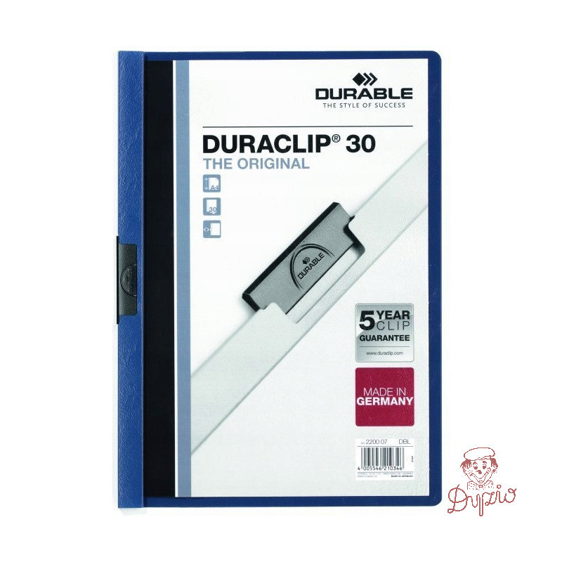 Skoroszyt zaciskowy A4 1-30k 220007 granatowy DURACLIP Original DURABLE