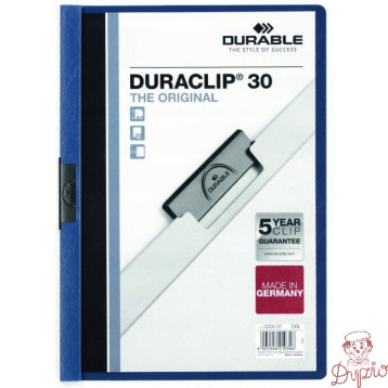 Skoroszyt zaciskowy A4 1-30k 220007 granatowy DURACLIP Original DURABLE