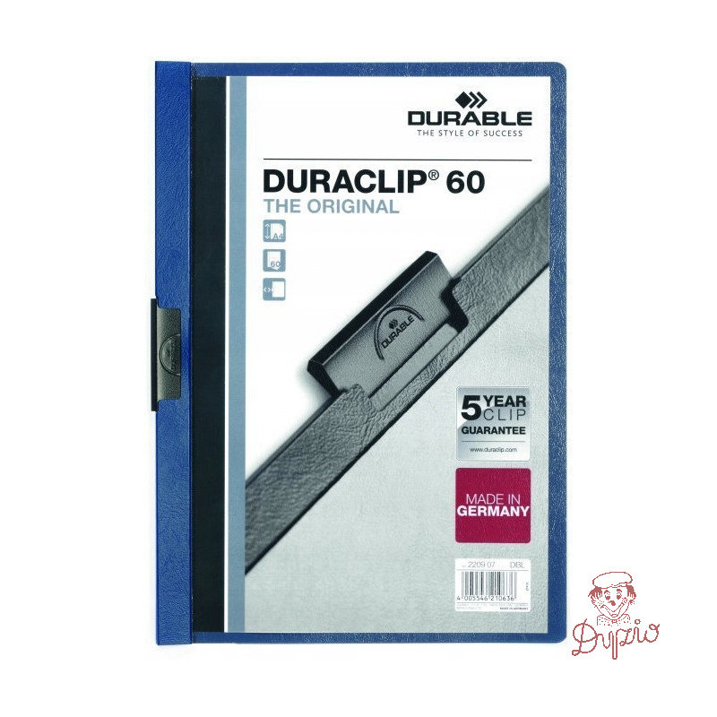 Skoroszyt zaciskowy A4 1-60k granatowy DURACLIP Original 220907 DURABLE
