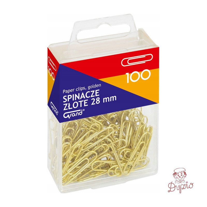 Spinacz złoty R-28 GRAND 100 sztuk T4 110-1633