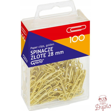 Spinacz złoty R-28 GRAND 100 sztuk T4 110-1633