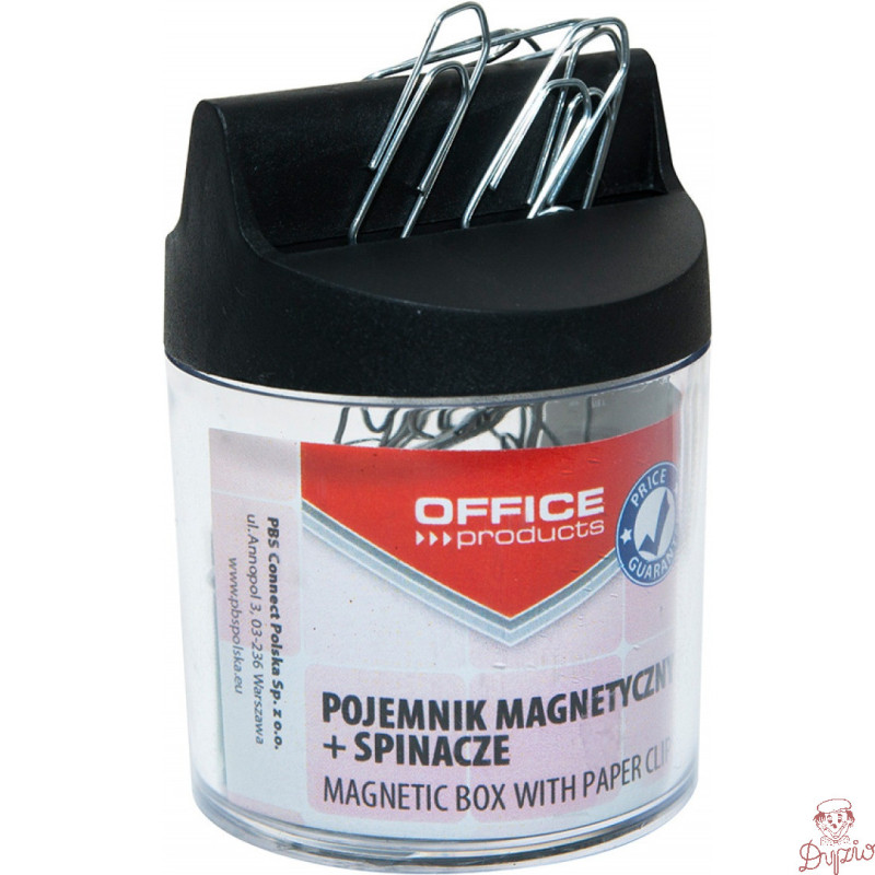 Spinacze okrągłe 26mm w pudełku magnetycznym (100szt.) OFFICE PRODUCTS 18184421-99