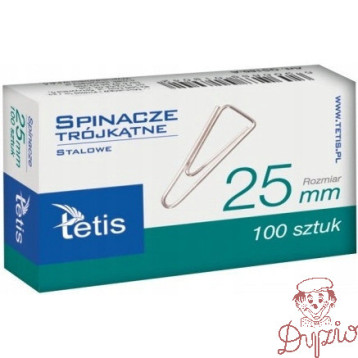 Spinacz trójkątny 25mm (100szt.) GS180-A TETIS