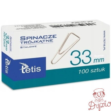 Spinacz trojkątny 33mm (100szt. GS180-C TETIS