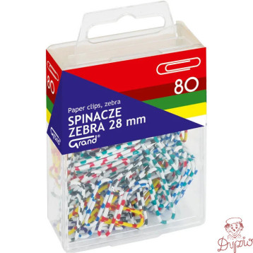 Spinacz okrągły zebra R28 GRAND 80szt. T4 110-1634