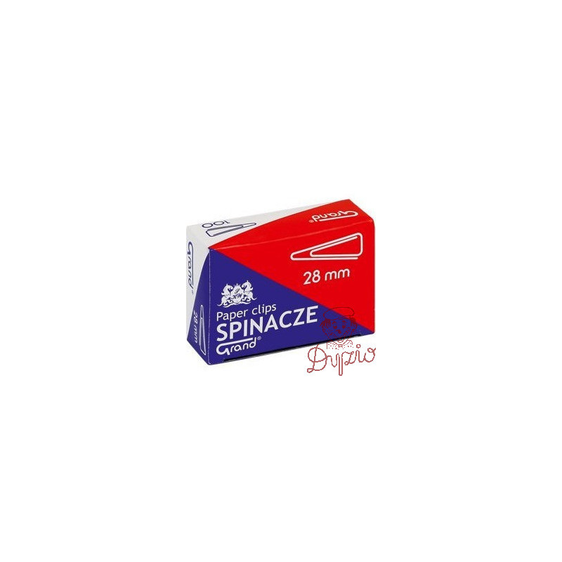 Spinacz T-28 mm GRAND trójkątny 10op x 100sztuk 110-1386