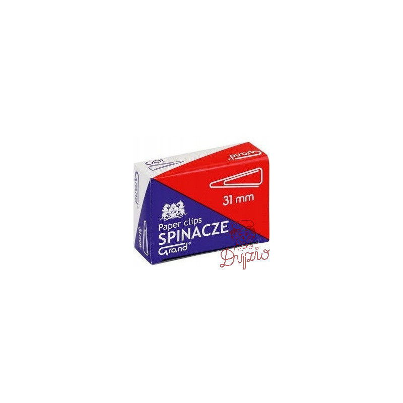 Spinacz T-31 mm GRAND trójkątny 10op x 100sztuk 110-1387