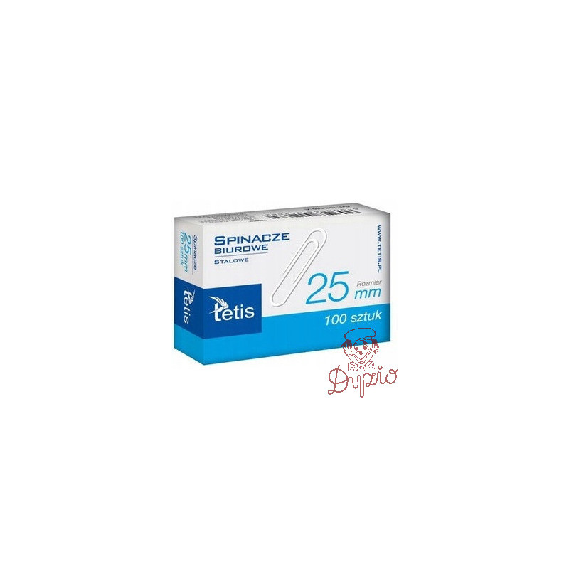 Spinacze biurowe 25mm (100szt.) GS140-A TETIS
