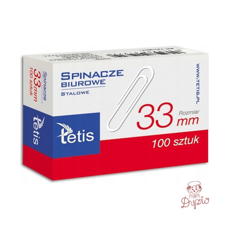 Spinacze biurowe 33mm (100szt.) GS140-C TETIS