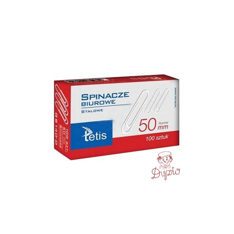 Spinacze biurowe 50mm (100szt.) GS140-D TETIS