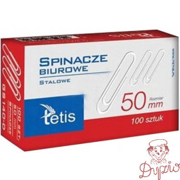 Spinacze biurowe 50mm (100szt.) GS140-D TETIS