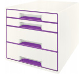 Pojemnik z 4 szufladami LEITZ WOW fioletowy 52132062