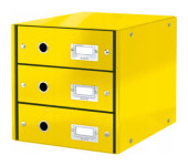 Pojemnik z 3 szufladami Leitz C&S, żółty 60480016