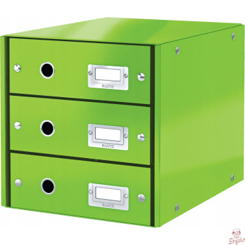 Pojemnik z 3 szufladami Leitz C&S, zielony 60480054