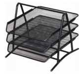 Półka na dokumenty NATUNA A4 siatka czarna (3szt) 350x300x275mm