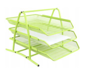 Półka na dokumenty NATUNA A4 siatka limonkowa (3szt) 350x300x275mm