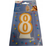 Świeczka jubileuszowa cyfra 8 na urodziny tort 0011142643 HERLITZ