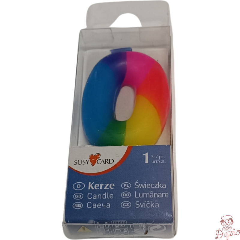 Świeczka jubileuszowa cyfra 0 na urodziny tort 0011348216 HERLITZ