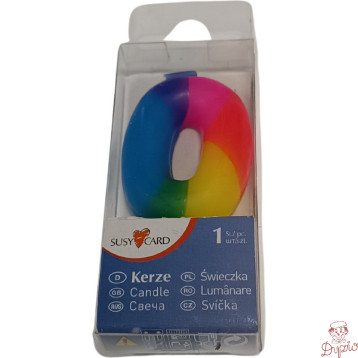 Świeczka jubileuszowa cyfra 0 na urodziny tort 0011348216 HERLITZ