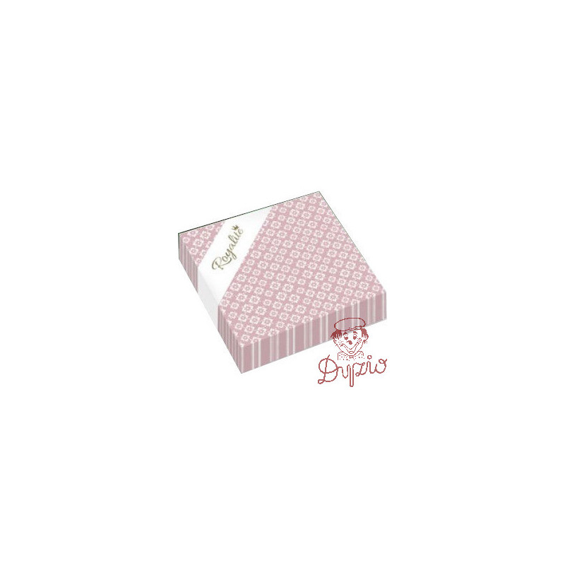 Serwetki papierowe 33x33cm 3 warstwowe 20 sztuk pudrowy róż 9588195 HERLITZ
