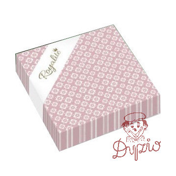 Serwetki papierowe 33x33cm 3 warstwowe 20 sztuk pudrowy róż 9588195 HERLITZ