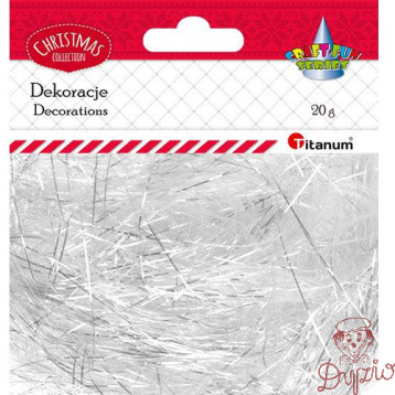 Włosy anielskie 20g białe 389726 TITANUM