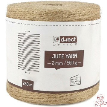 Sznurek jutowy 2mm / 250m szpula 500g. 800011 d.rect