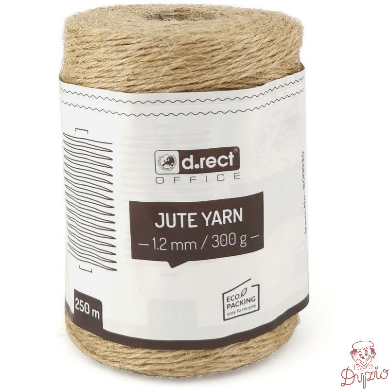 Sznurek jutowy 1.2mm / 250m szpula 300g. 800030 d.rect