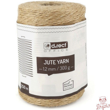Sznurek jutowy 1.2mm / 250m szpula 300g. 800030 d.rect