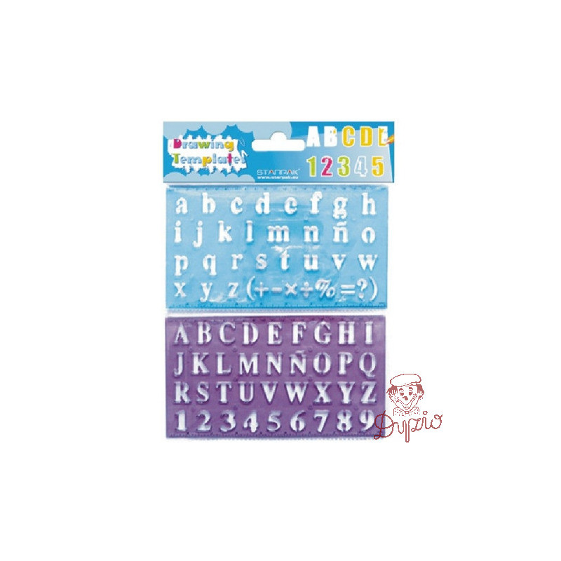Szablon plastikowy cyferki i literki 2szt 276076 STARPAK