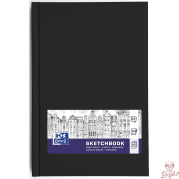 Szkicownik Sketchbook szyty A6 96k 100g czarny 400152626 OXFORD