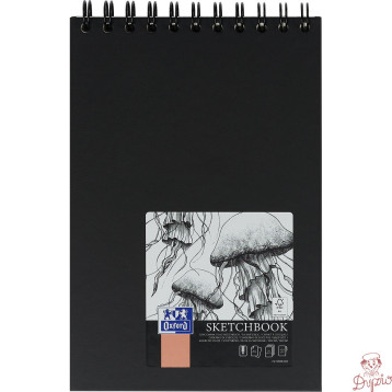 Szkicownik Sketchbook A5 50k 100g czarny 400152644 OXFORD